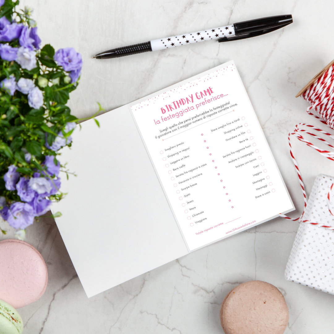 Giochi Stampabili per Compleanno Ragazze